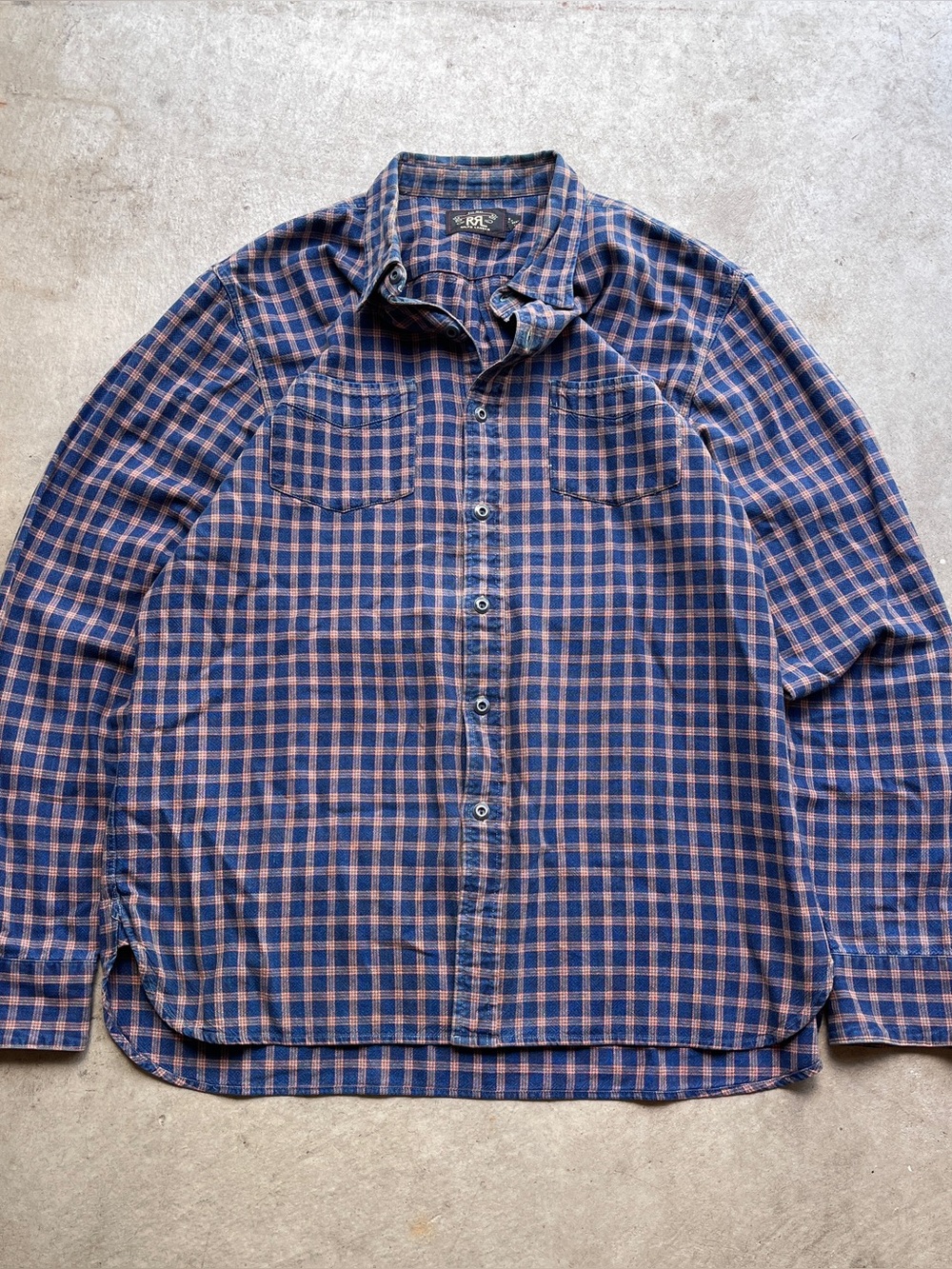 RRL Ralph Lauren Checkered Polo Flannel Shirt